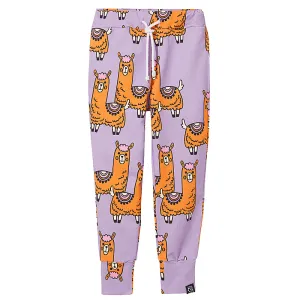 Kukukid Organic Cotton Pocket Pants - Violet Llama