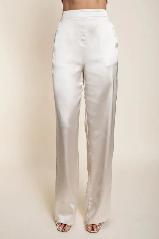 Late Evening Satin Classic Pant