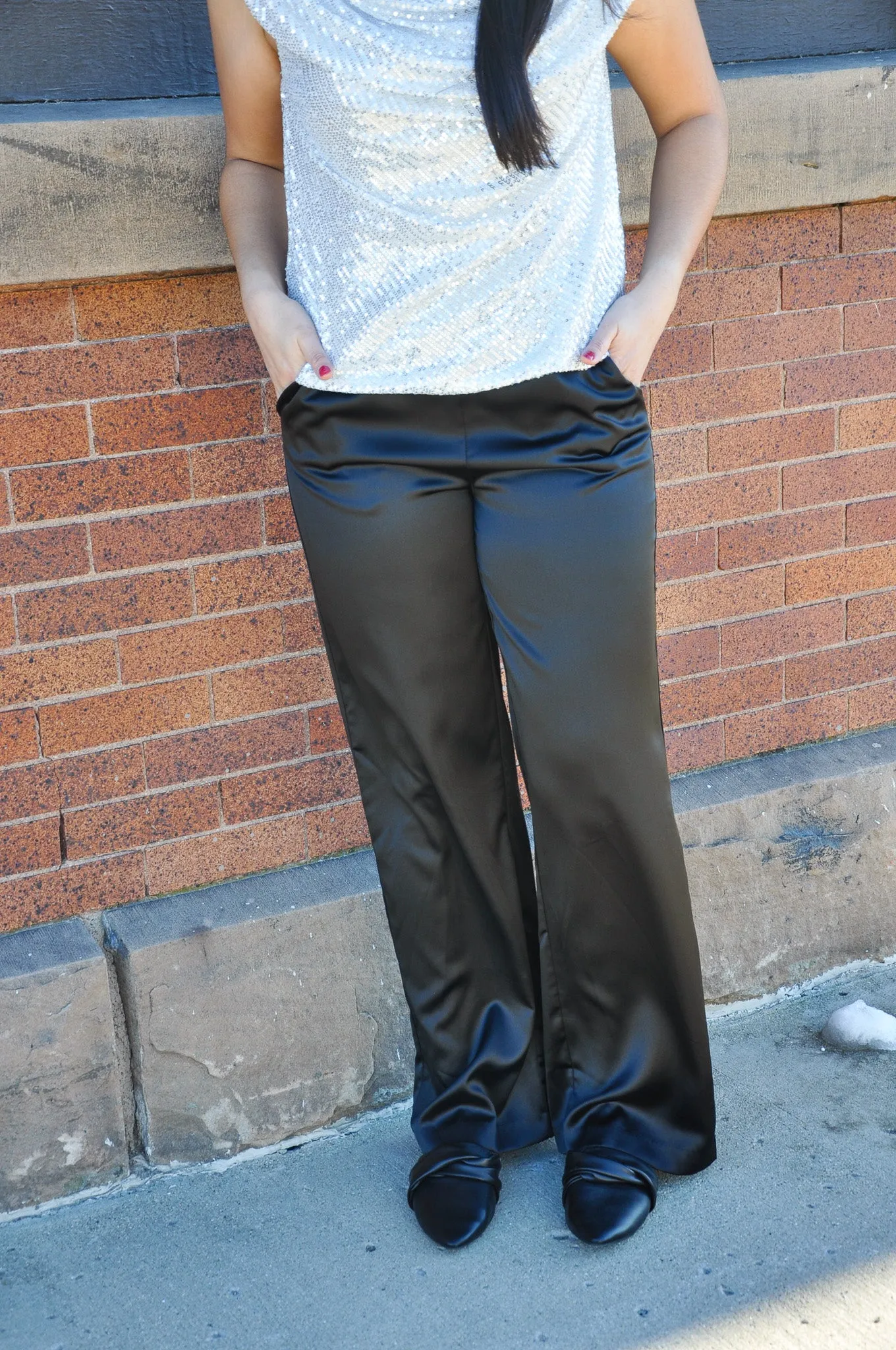 Late Evening Satin Classic Pant