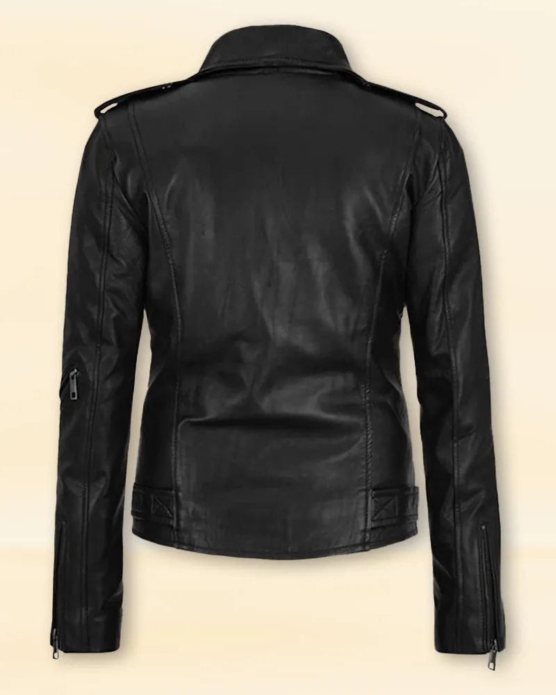 Leather Jacket worn by Claire Foy