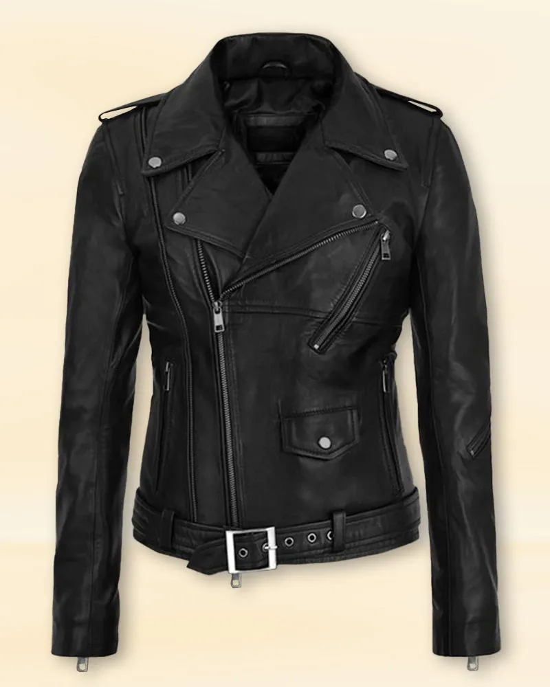Leather Jacket worn by Claire Foy