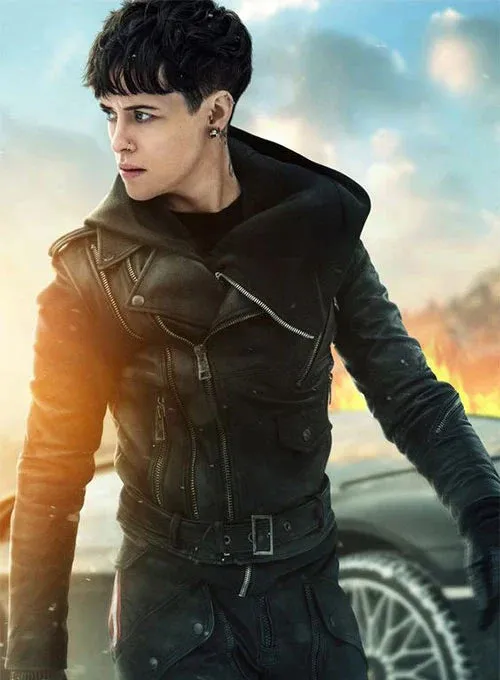 Leather Jacket worn by Claire Foy