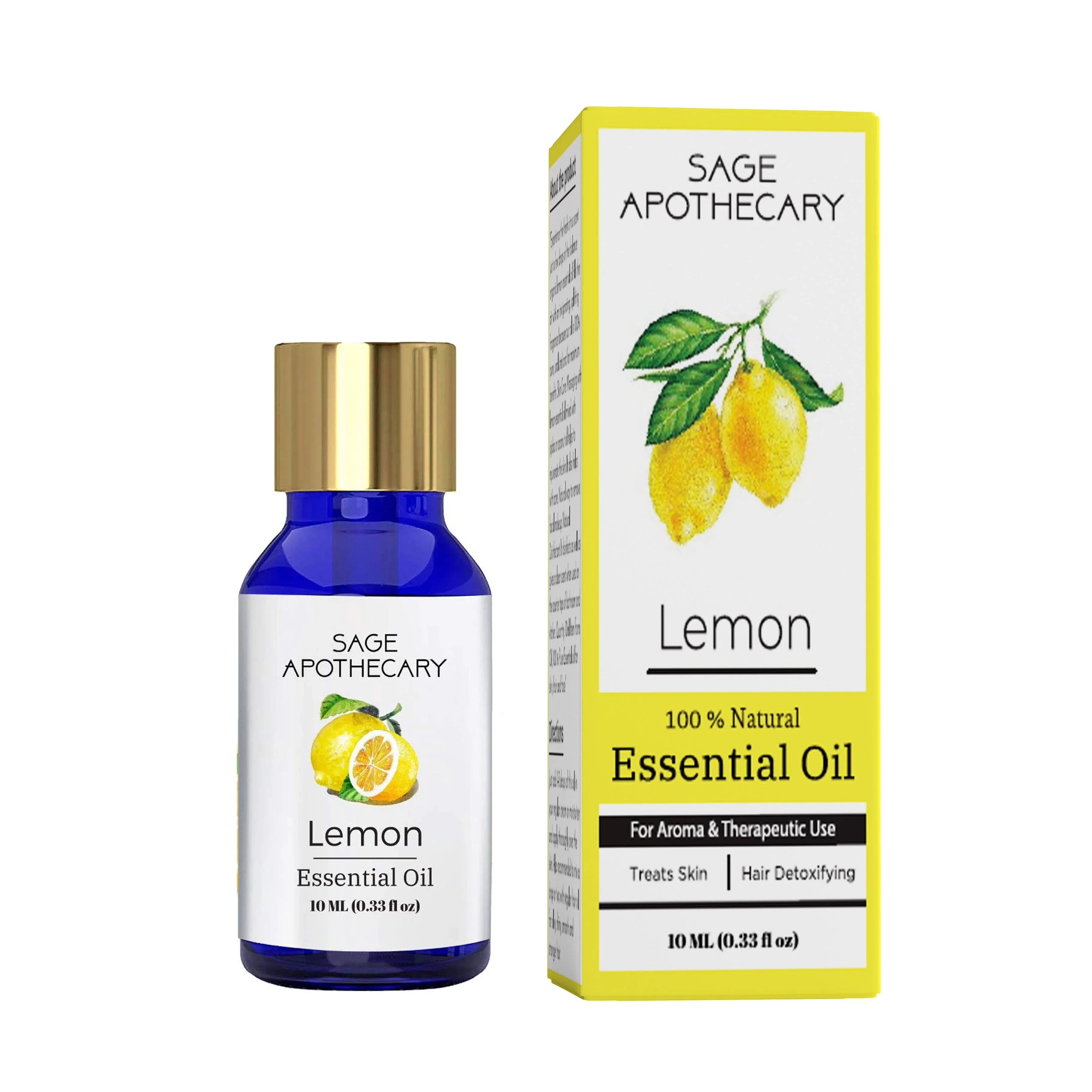 Lemon Essential Oil Skin, Hair, Scalp, Face, Nails pack to 2