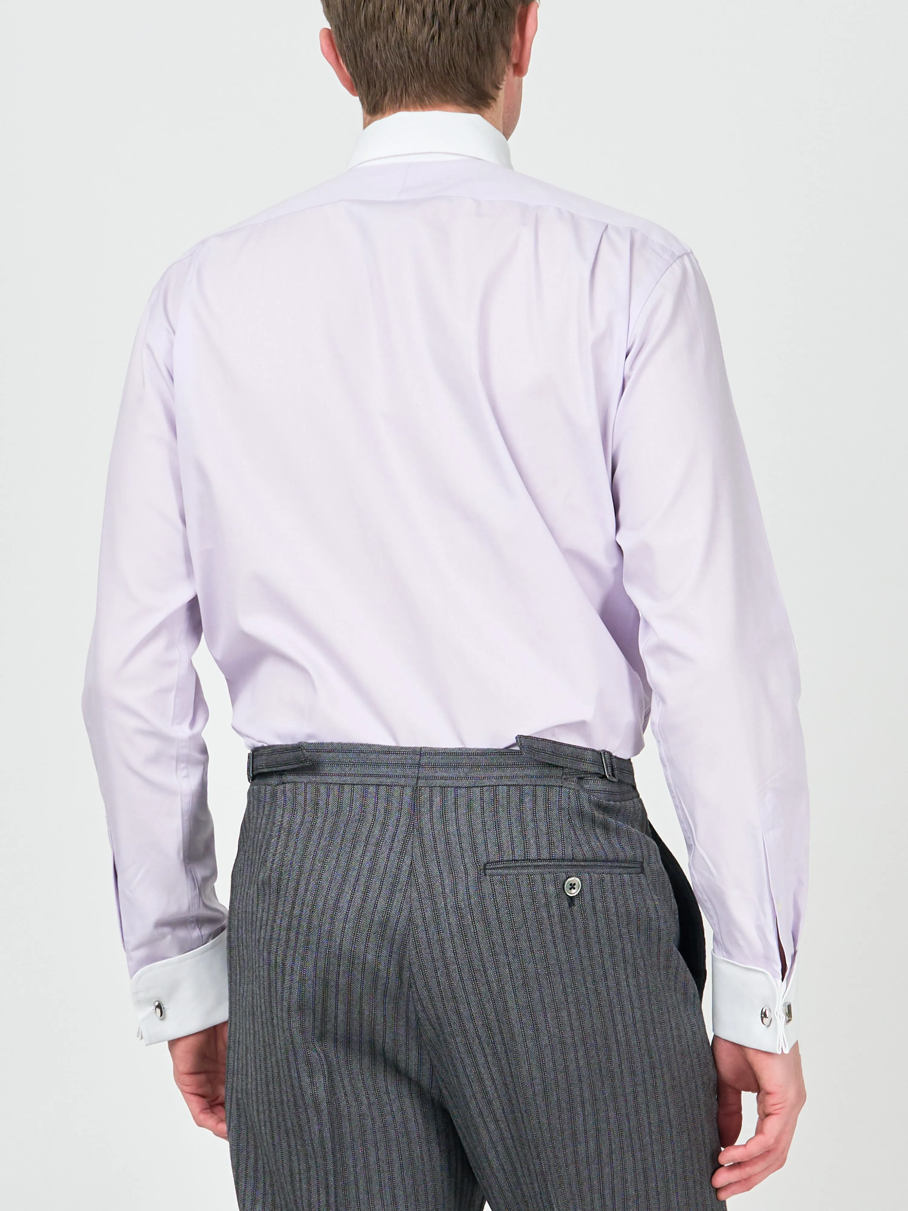 Lilac/White Steed Cotton Gatsby Shirt