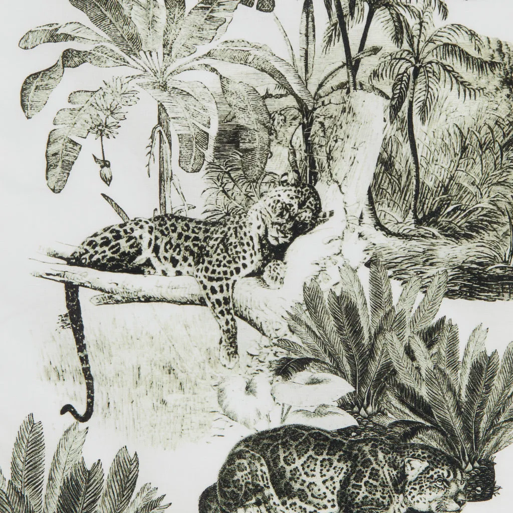 Long Sleeve Classic Pajama Set - Tiger Toile Print Forest Green