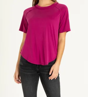 LYRIC MODAL TOP IN VIVID MAGENTA