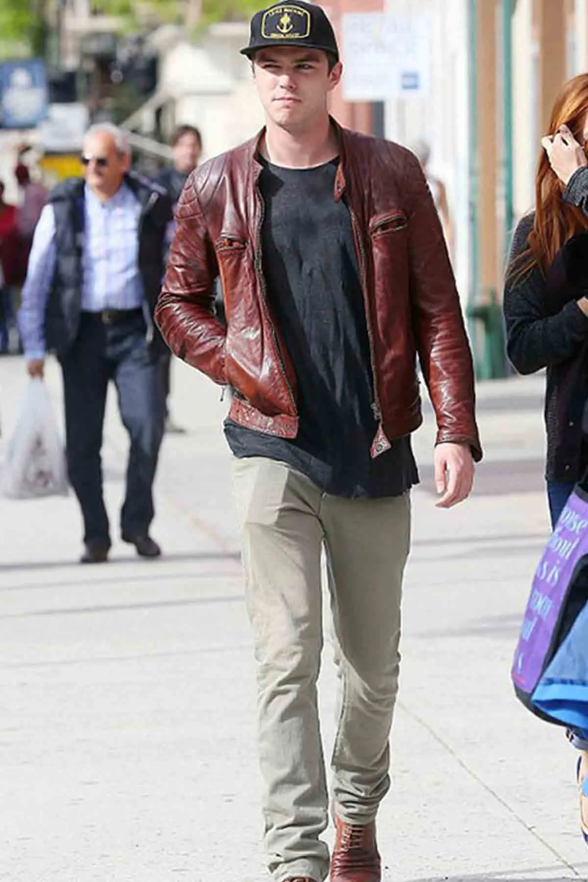 Mad Max Leather Jacket Worn By Nicholas Hoults | Nicholas Hoults Mad Max Leather Jacket
