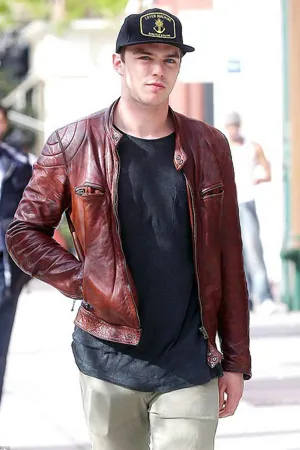 Mad Max Leather Jacket Worn By Nicholas Hoults | Nicholas Hoults Mad Max Leather Jacket