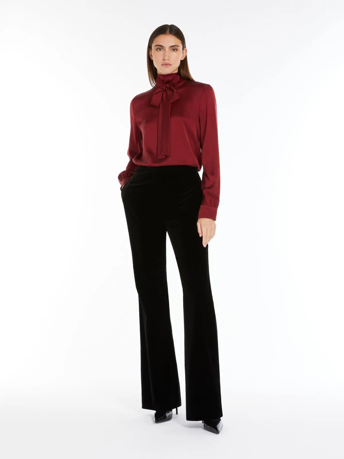 MAX-2426116032 MARAT ROSE BOW BLOUSE