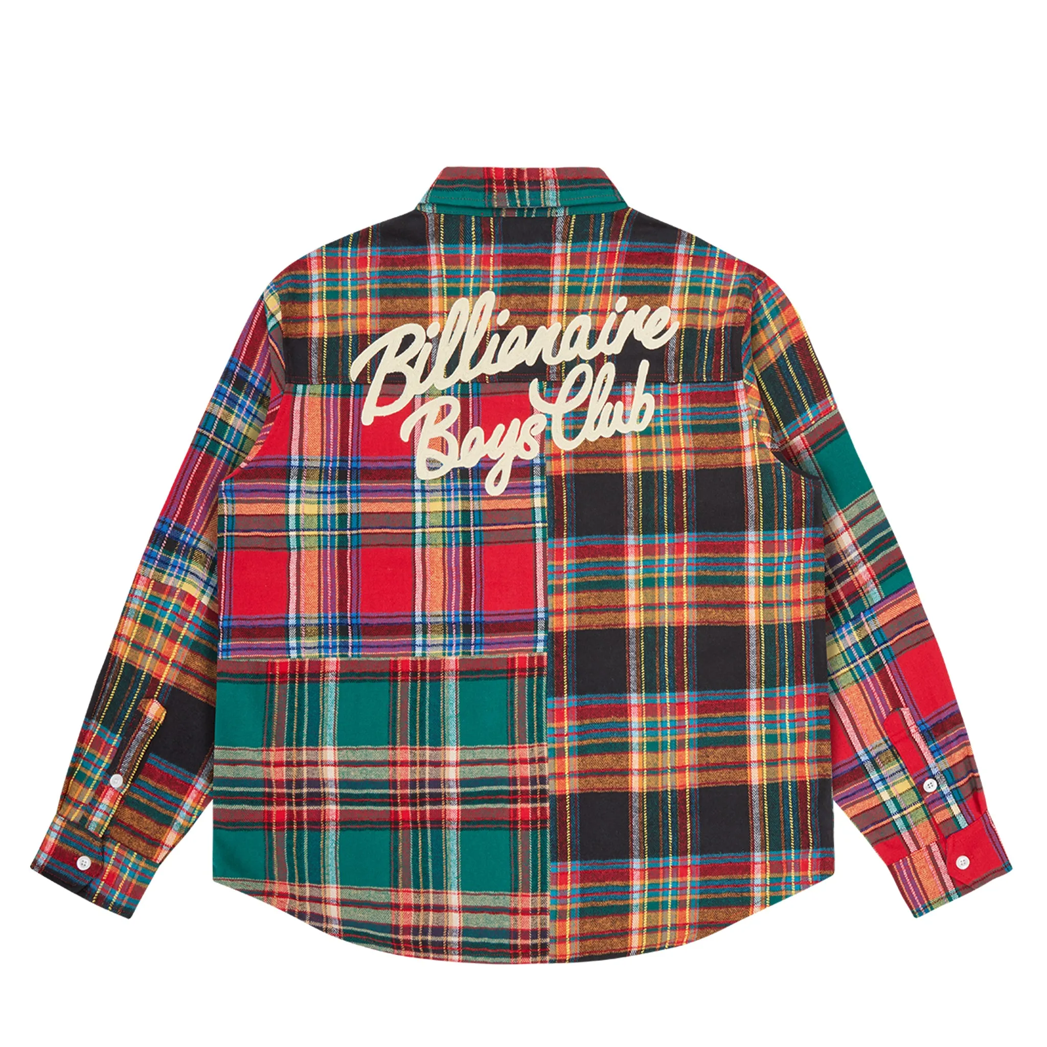 Mens Billionaire Boy's Club Multi Check Patchwork Check Overshirt