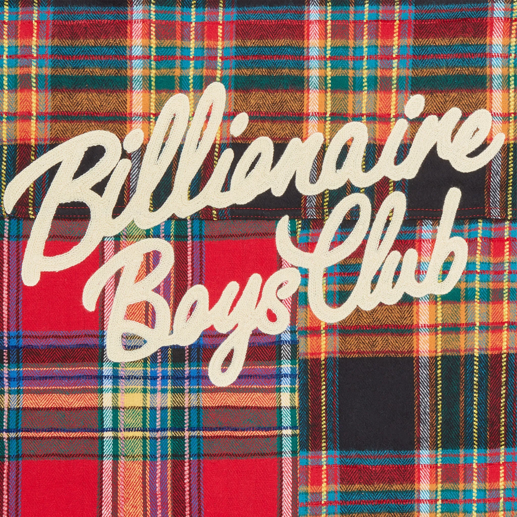 Mens Billionaire Boy's Club Multi Check Patchwork Check Overshirt