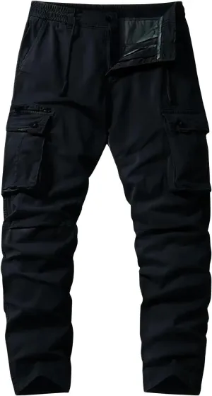 Men's Casual Cargo Pants Cotton Lightweight Straight Pants