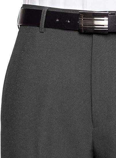 Men's Flat Front Dress Pant Modern Fit - Perfect for Every Day! - Charcoal