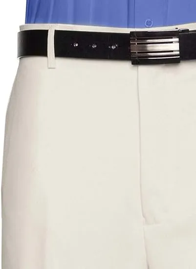 Men's Flat Front Dress Pant Modern Fit - Perfect for Every Day! - Cream