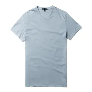 Men's Robert Barraket Georgia V-Neck T-shirt - Dover Blue
