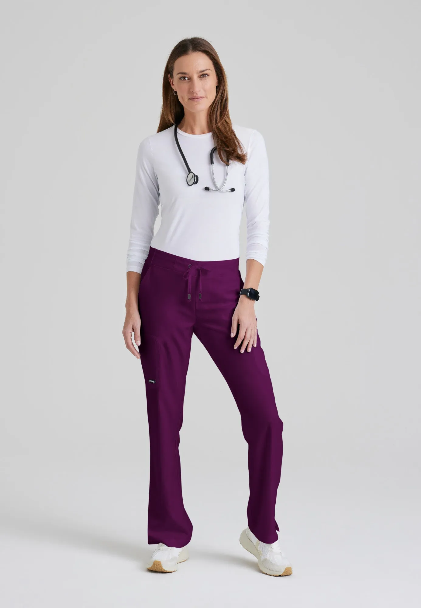 Mia 6-Pocket Mid-Rise Straight Leg Scrub Pant