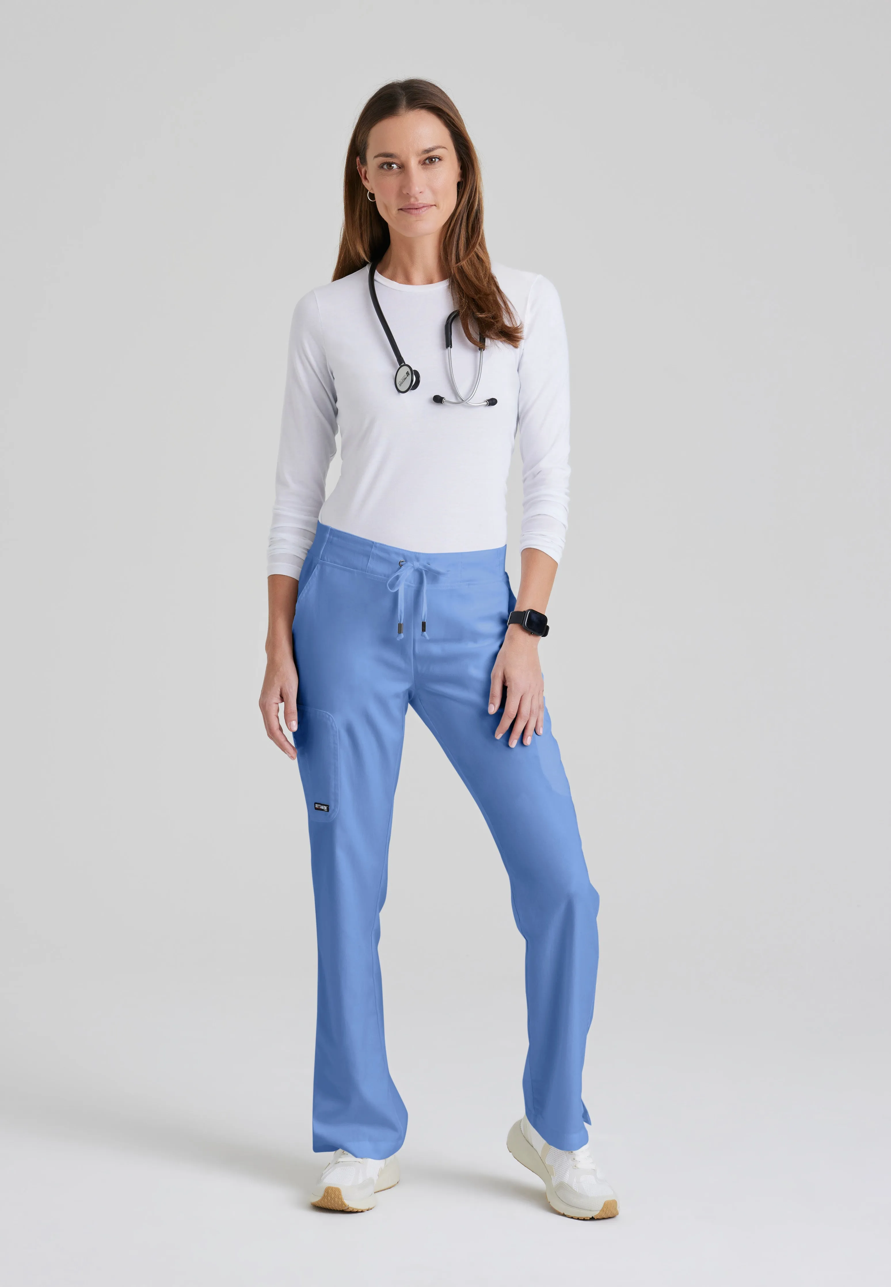 Mia 6-Pocket Mid-Rise Straight Leg Scrub Pant