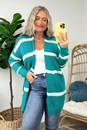 Midlandia Striped Long Sleeve Cardigan - FINAL SALE