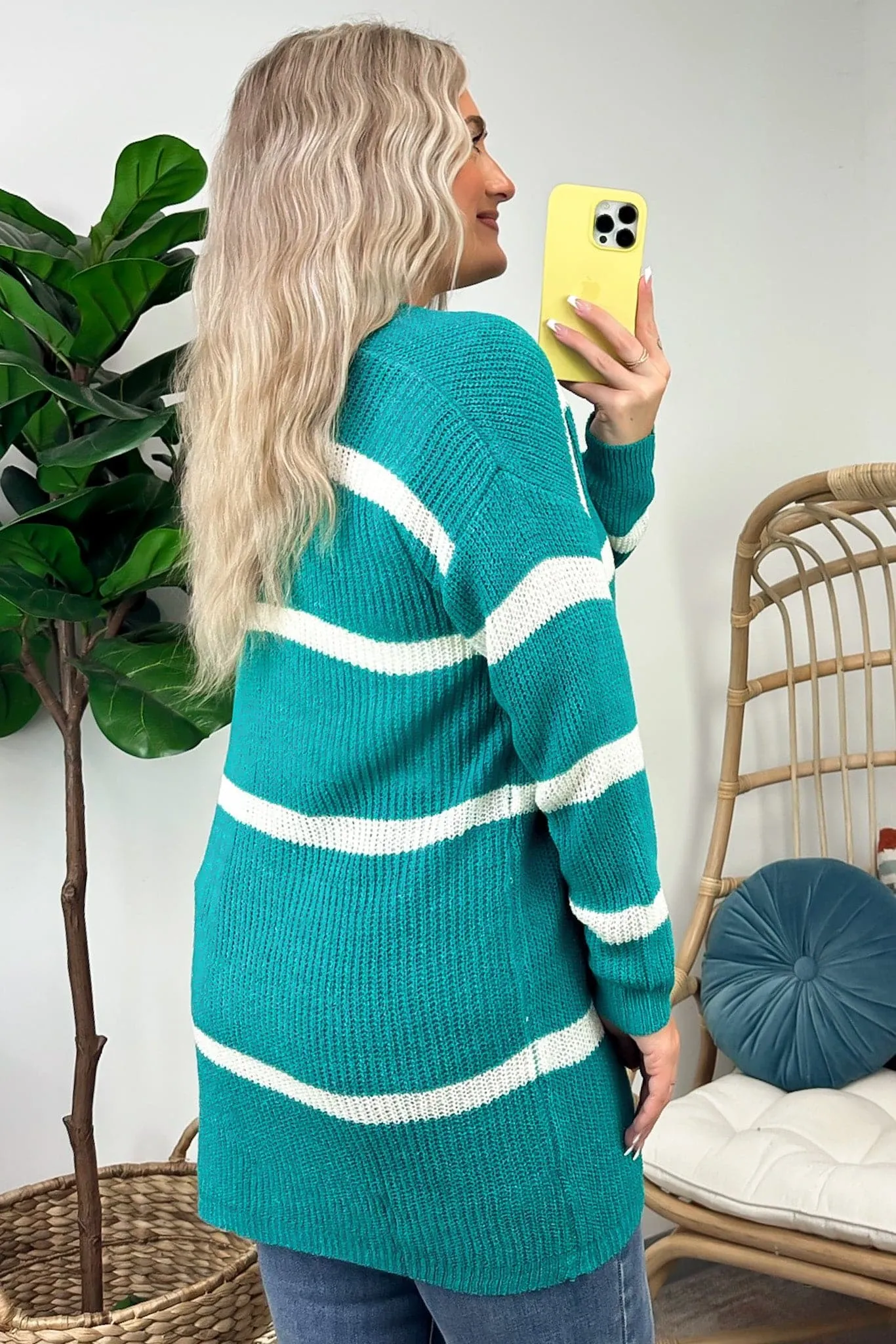 Midlandia Striped Long Sleeve Cardigan - FINAL SALE