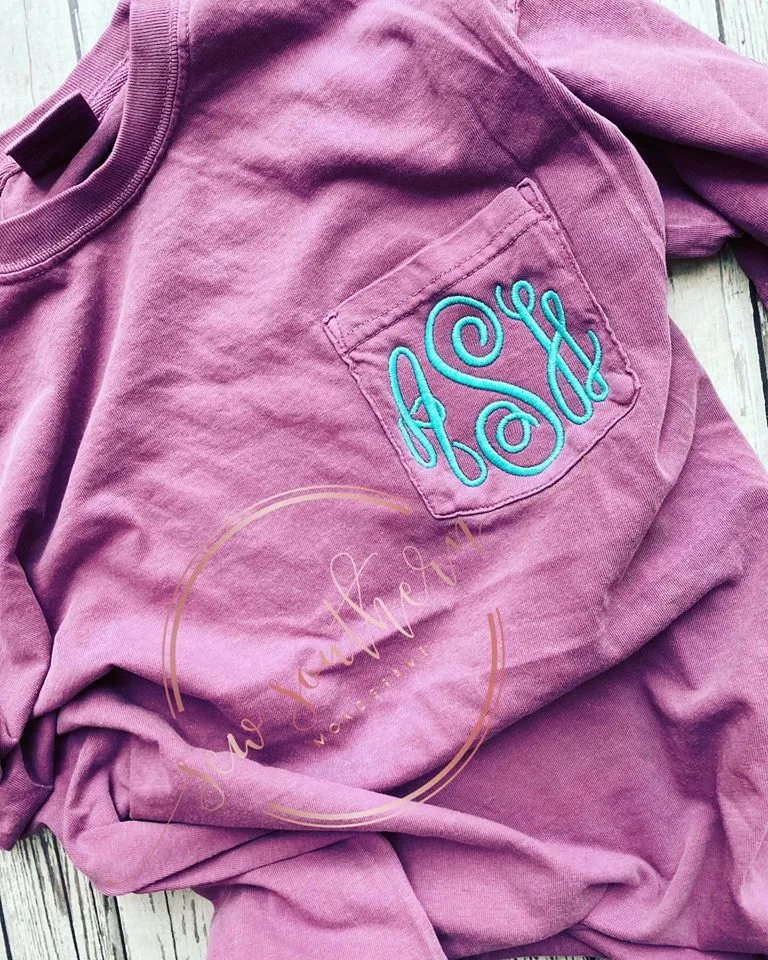 Monogram Comfort Color Pocket tees