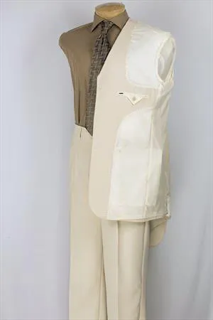 Mont Blanc Collection - Regular Fit Suit 3 Button 2 Piece in Stone
