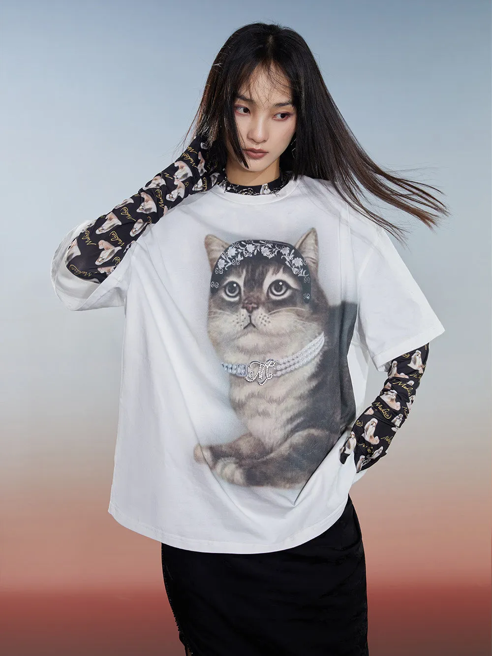 MUKZIN Washed 2-color Casual Versatile Age-reducing T-shirt