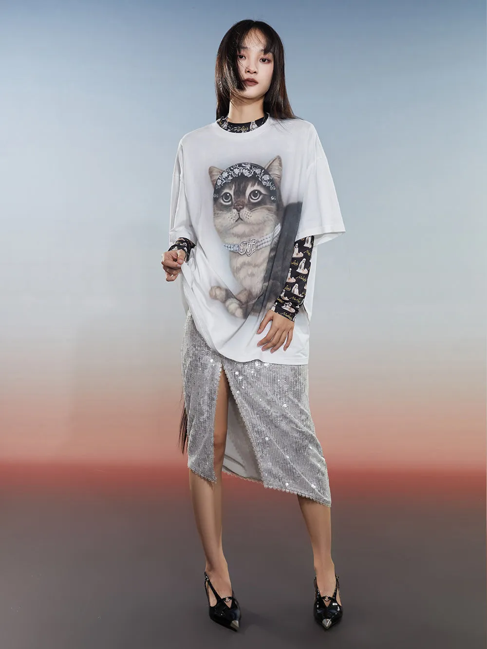 MUKZIN Washed 2-color Casual Versatile Age-reducing T-shirt