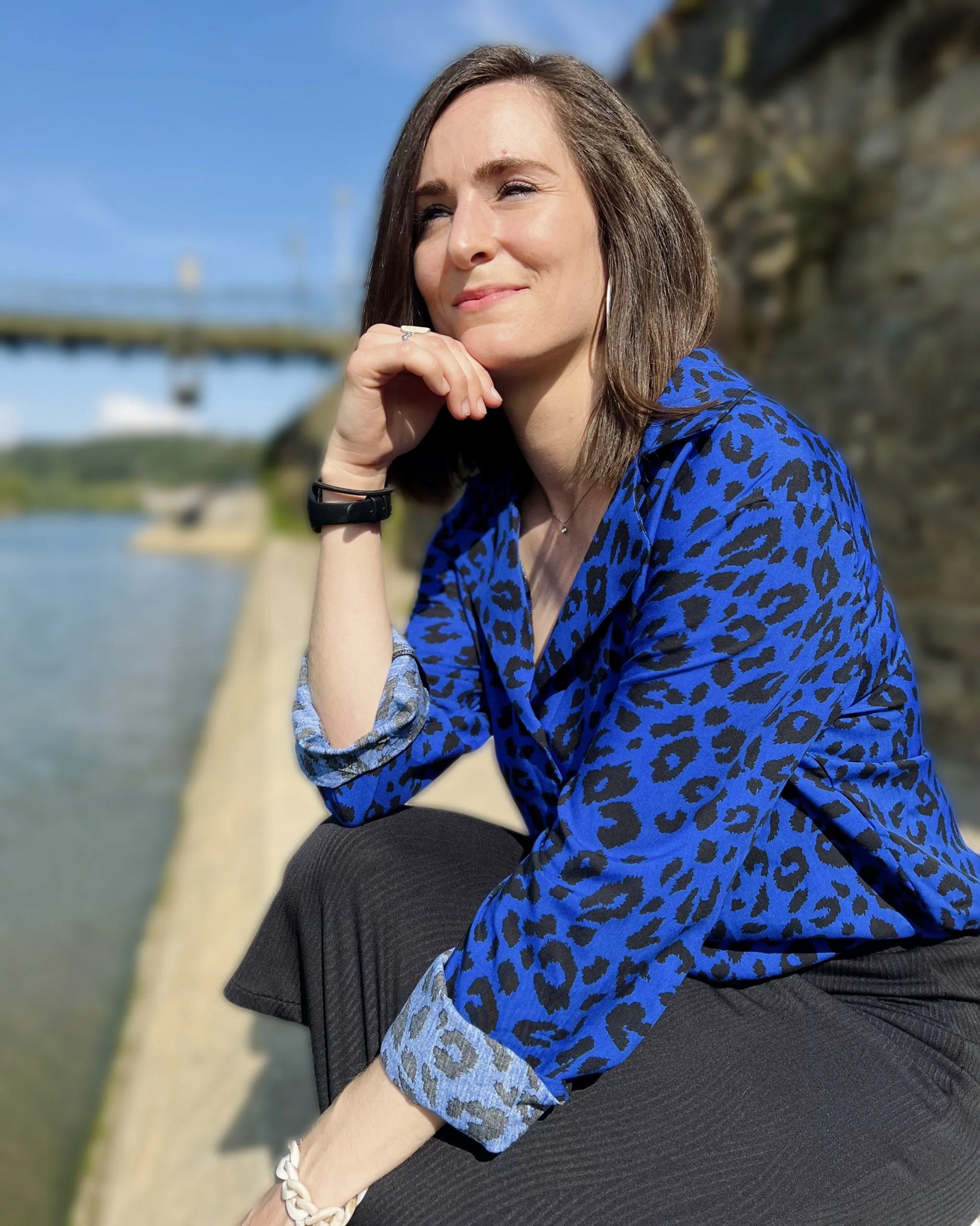My Dress Made - Blue Leopard Viscose Poplin Fabric