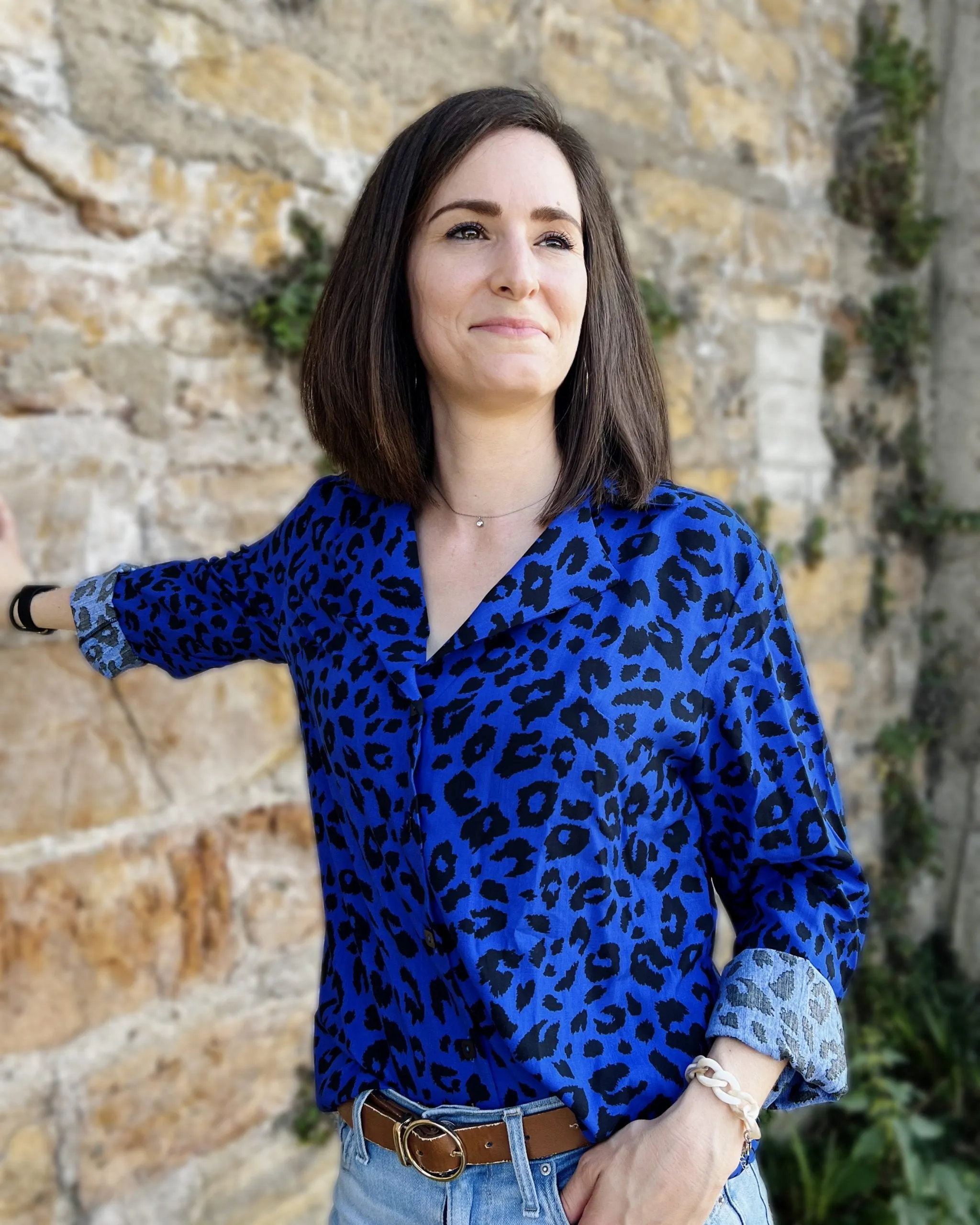My Dress Made - Blue Leopard Viscose Poplin Fabric