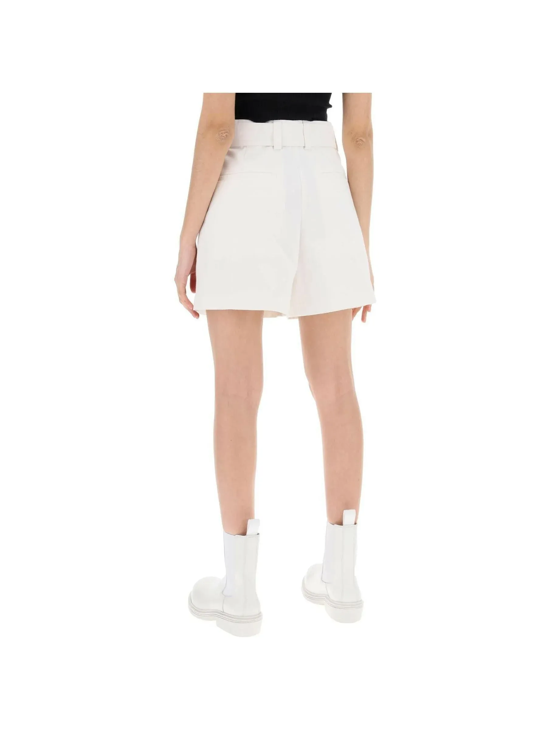 Optic Belted Tailored Shorts