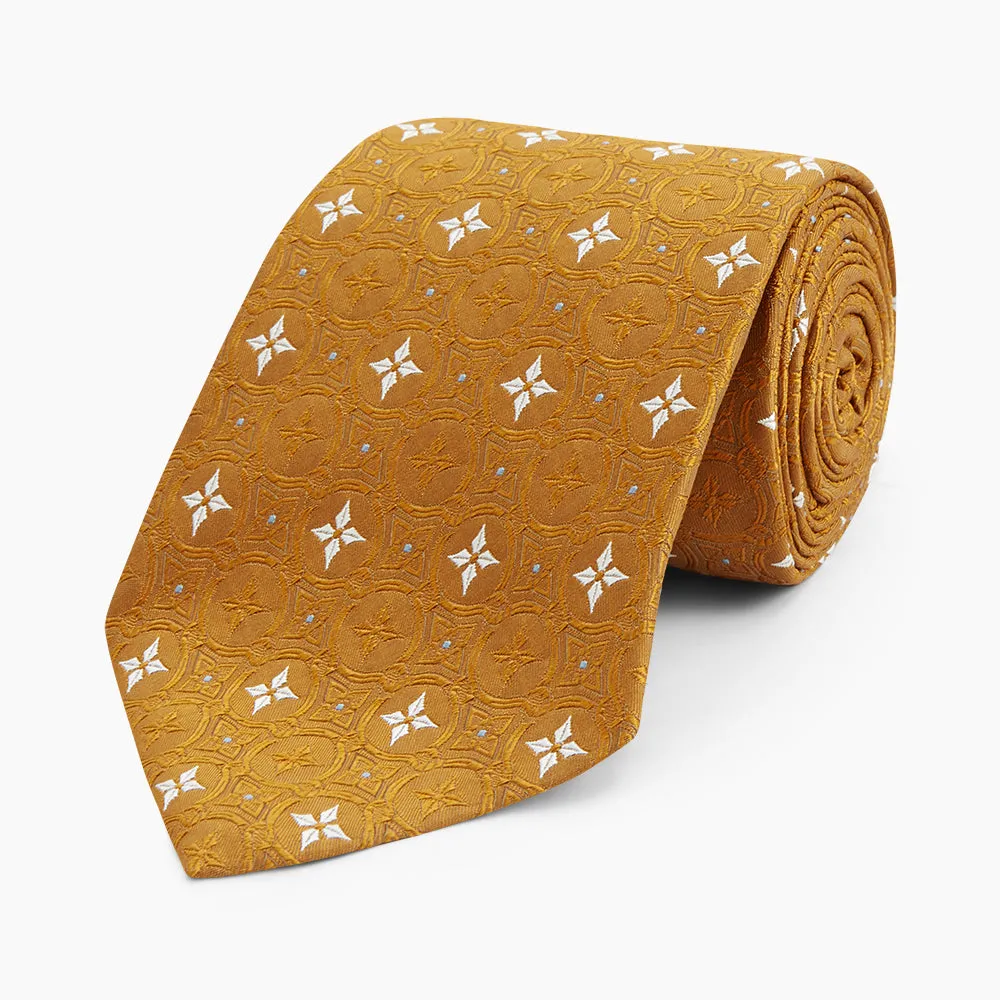 Orange Multi Neat Silk Tie