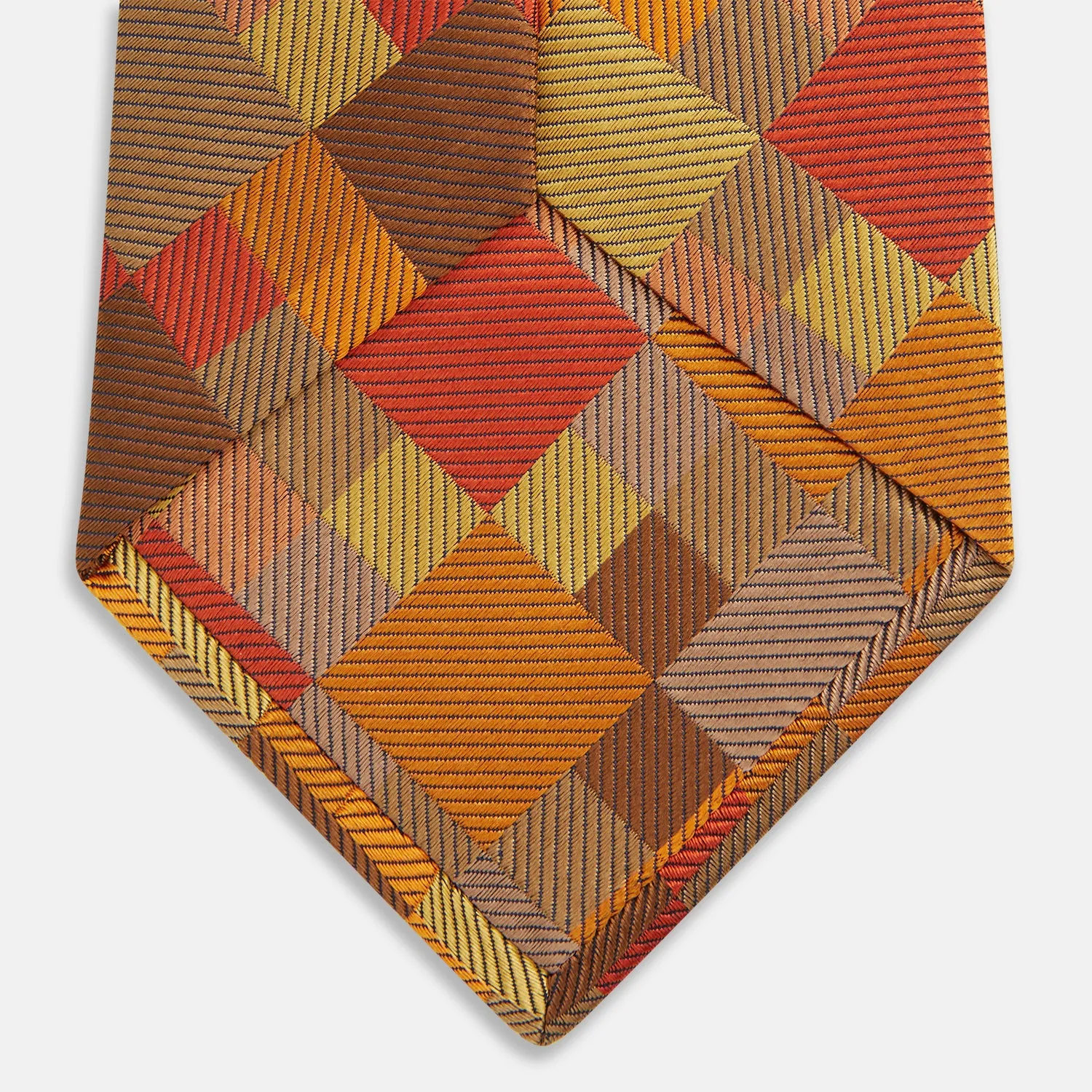 Orange Multi Pixel Silk Tie