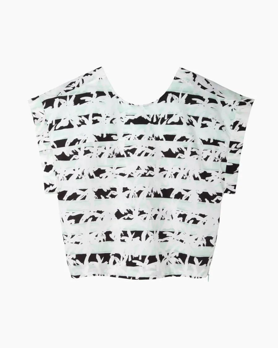 Palm Stripes Crop Top