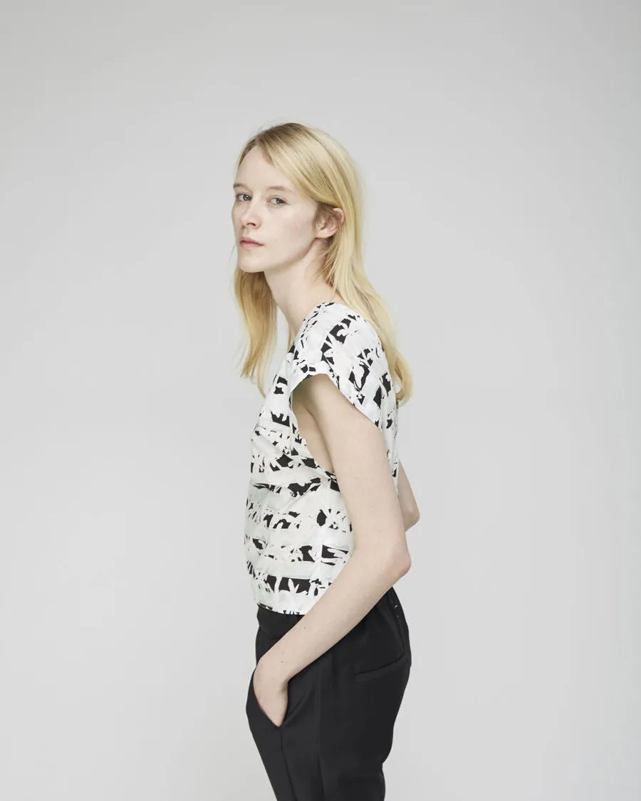 Palm Stripes Crop Top