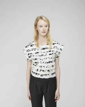 Palm Stripes Crop Top