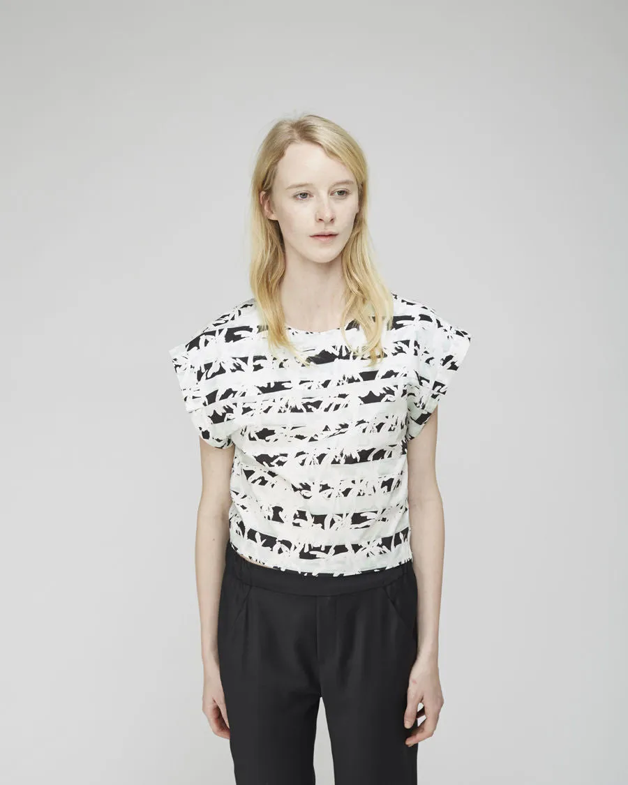 Palm Stripes Crop Top