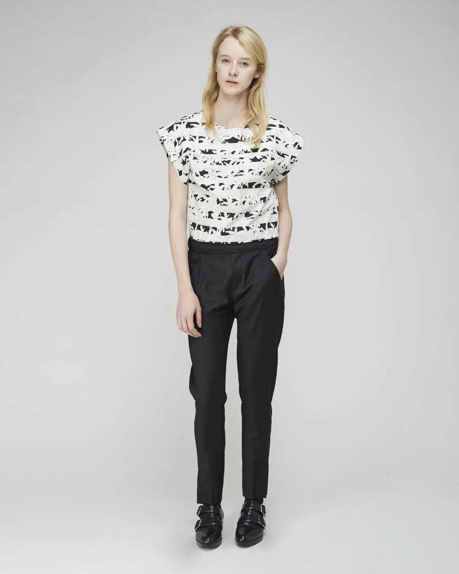 Palm Stripes Crop Top