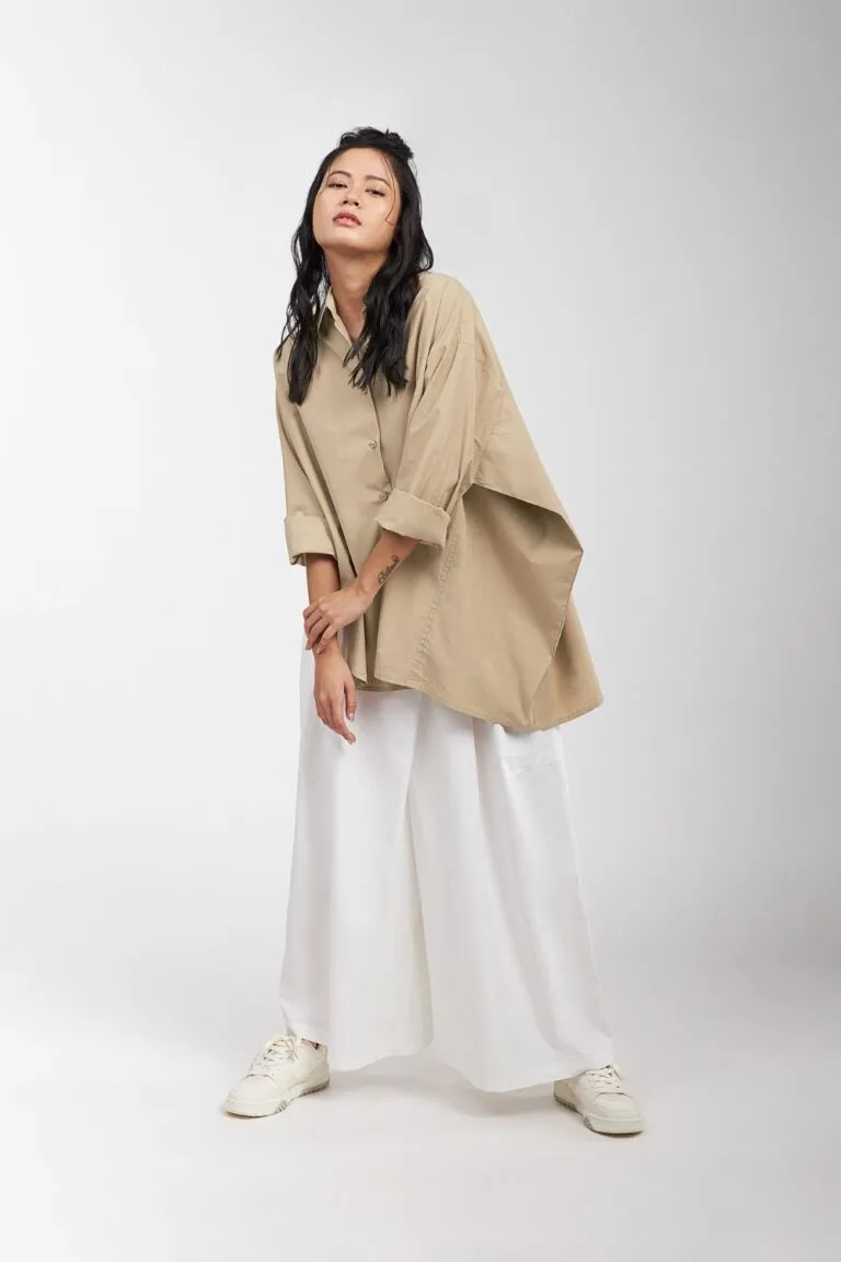 PANTS OVERLAP FLARE WITH POCKETS