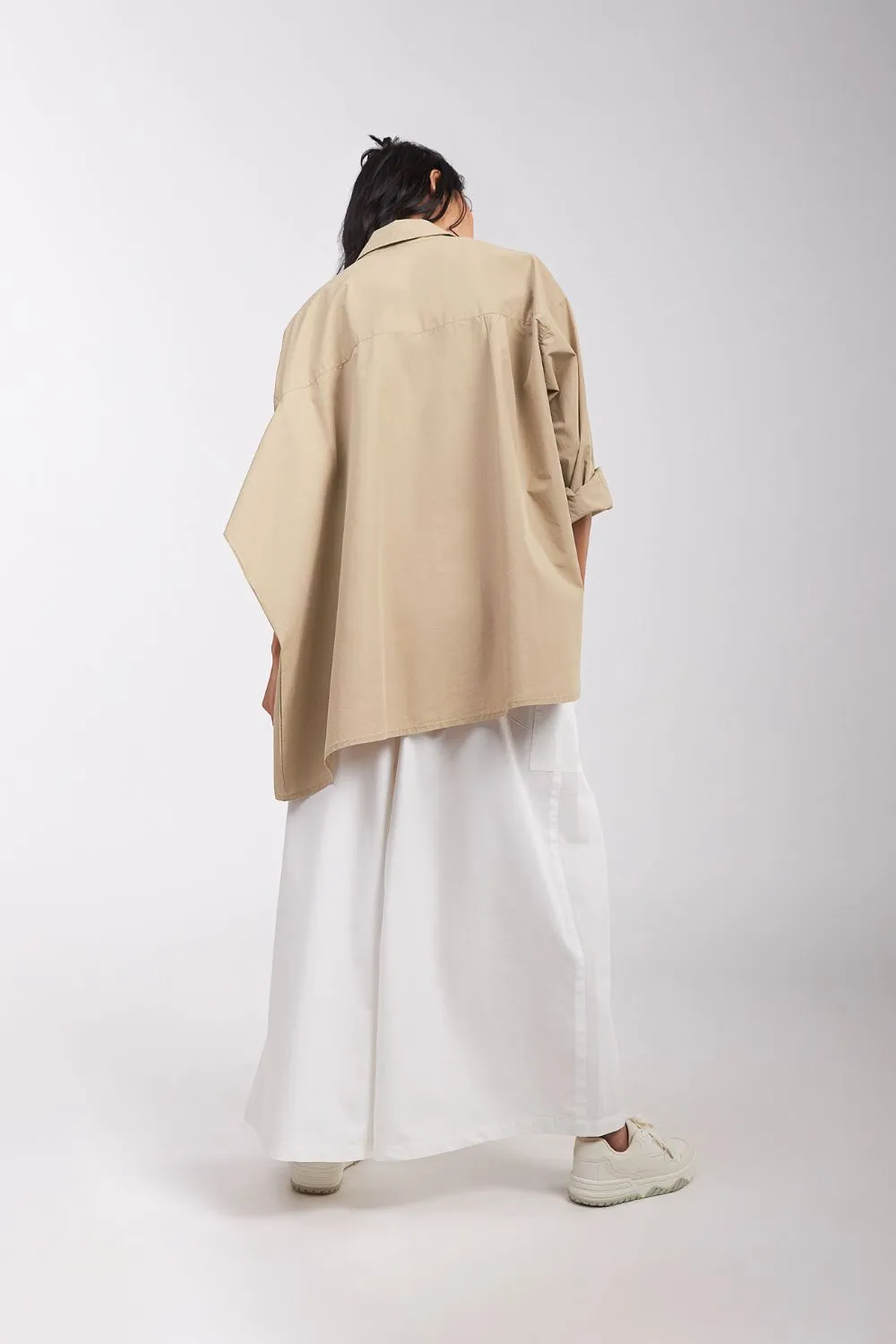 PANTS OVERLAP FLARE WITH POCKETS