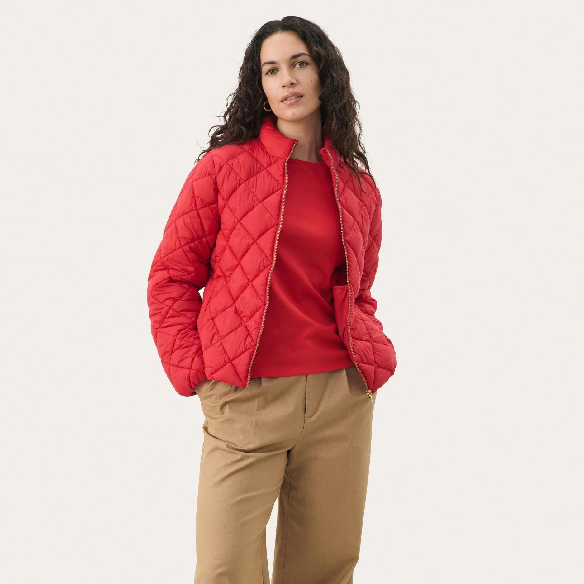 Part Two OliaOTW Jacket In Ribbon Red