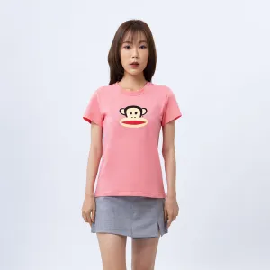 PAUL FRANK WOMENS SOFT PINK CLASSIC JULIUS TEES