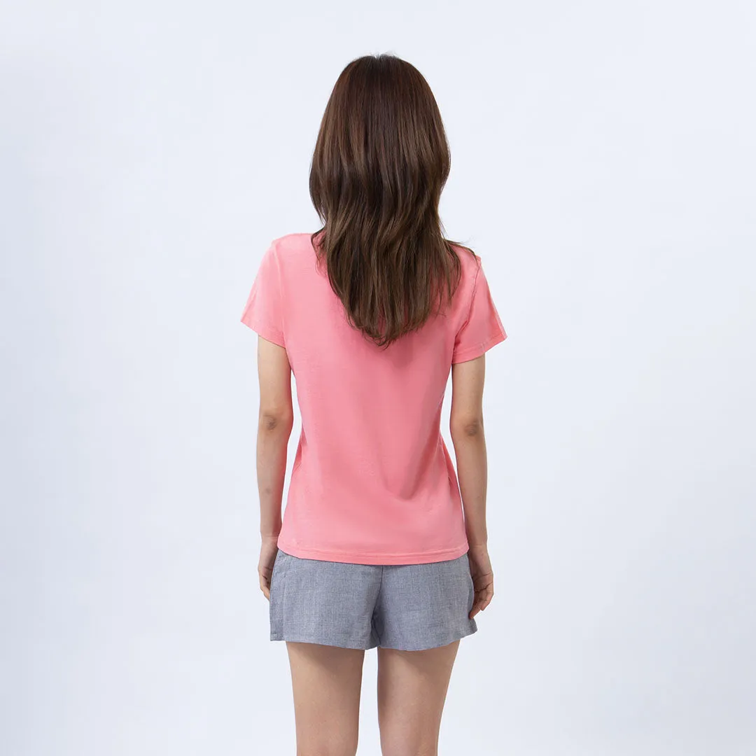 PAUL FRANK WOMENS SOFT PINK CLASSIC JULIUS TEES