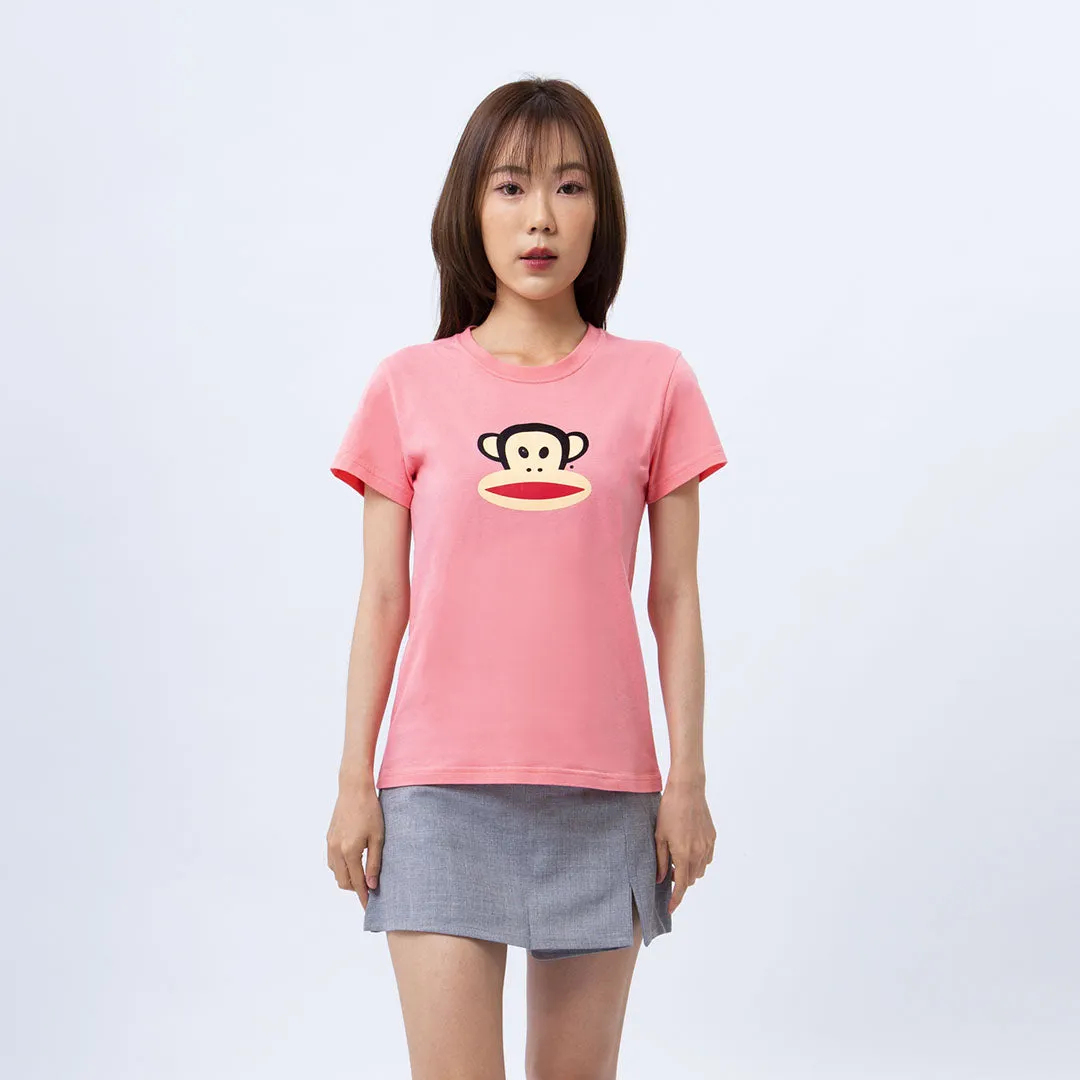 PAUL FRANK WOMENS SOFT PINK CLASSIC JULIUS TEES