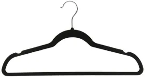 PEP-STEP Velvet Hangers Non-Slip Flocked Clothes Hangers [25 Pack] Ultra Thin Space Saving Design for Men and Women Dress Suit - 360 Degree Swivel Hook - Heavy Duty Construction with - Black