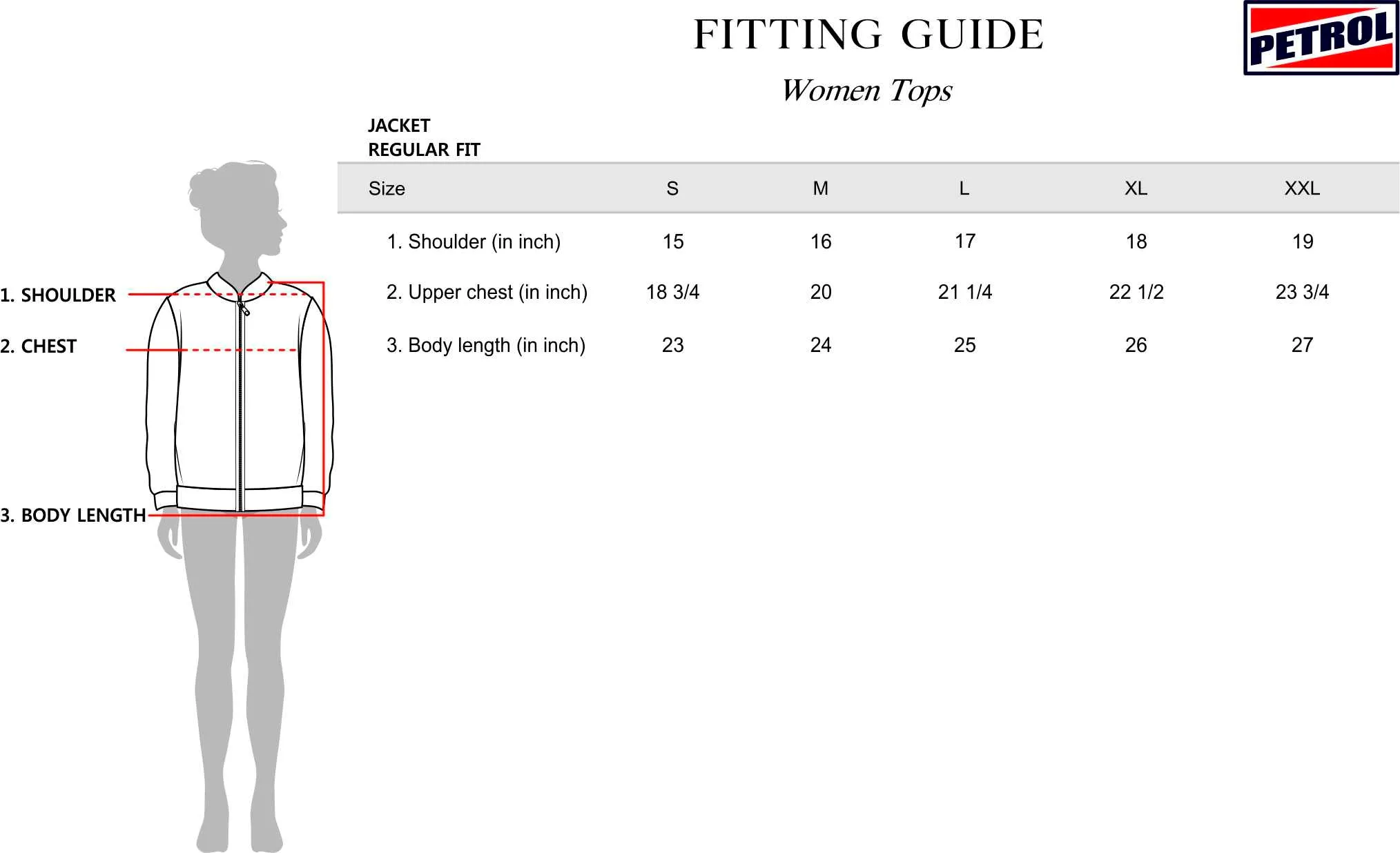Petrol Ladies Basic Jacket Crop Fitting Nylon Fabric 130759 (Fatigue)