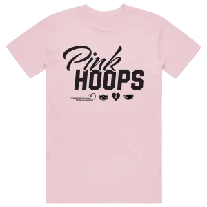 Pink Hoops Logo Cotton Tee