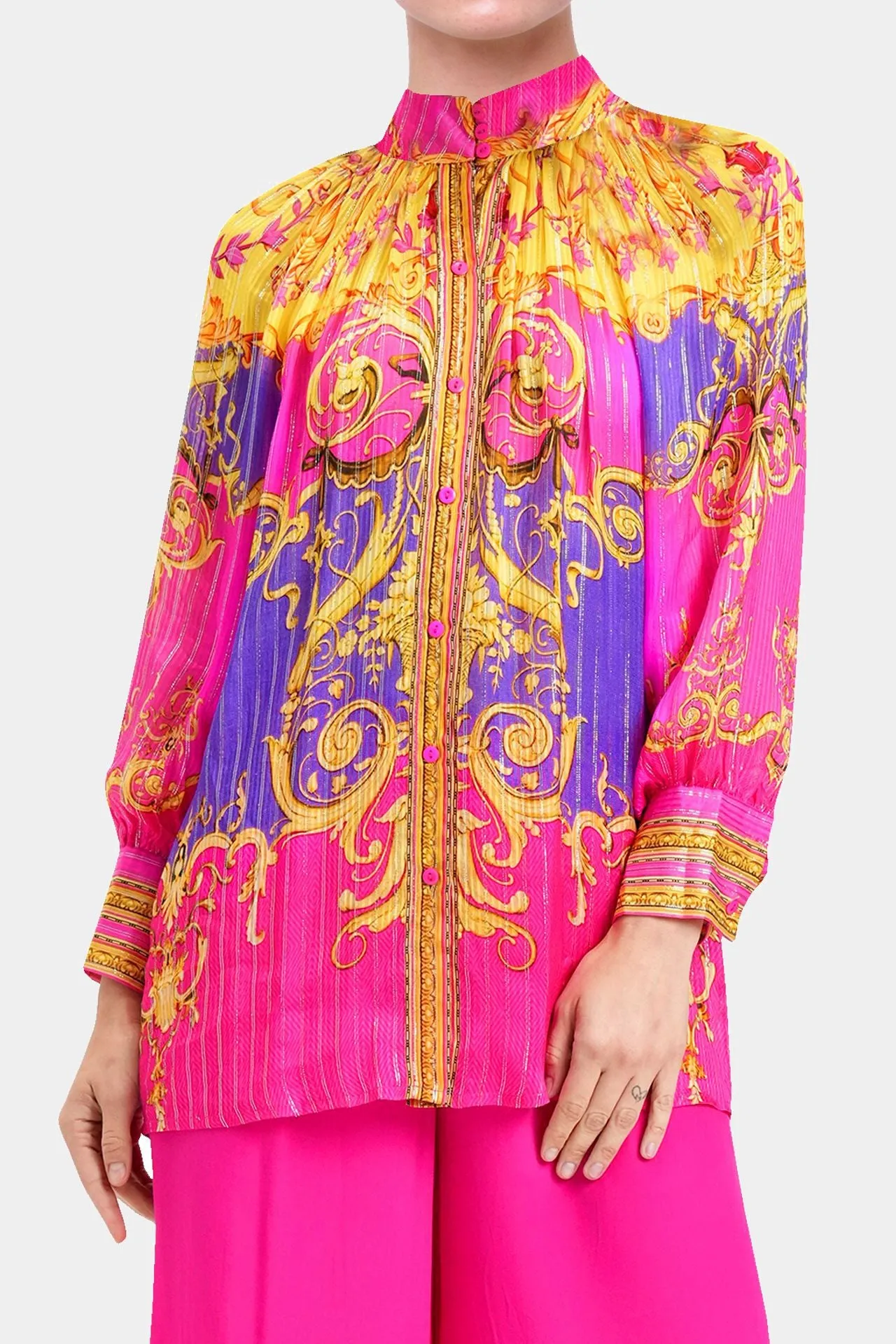 Pink Silk Shirts For Women