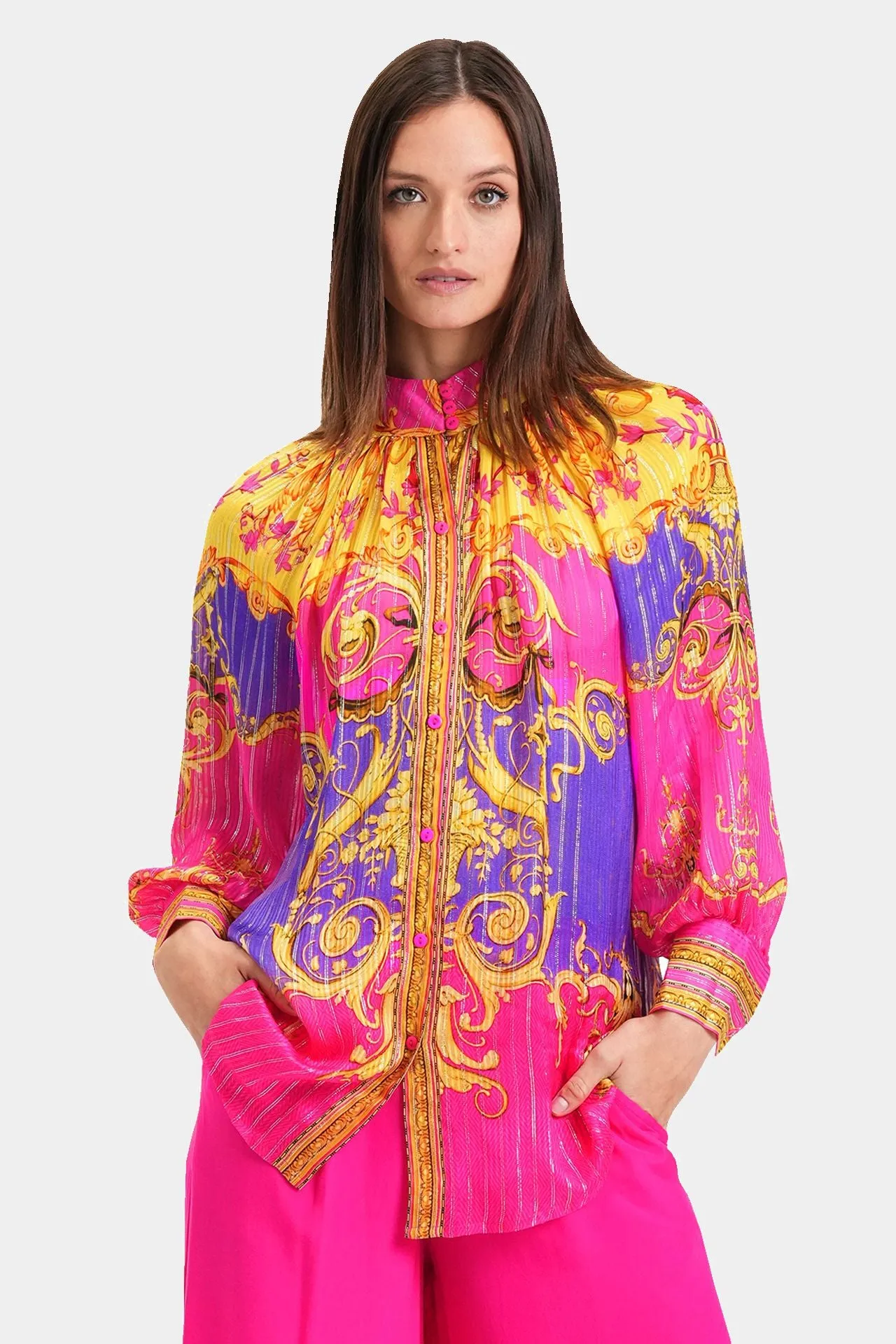 Pink Silk Shirts For Women