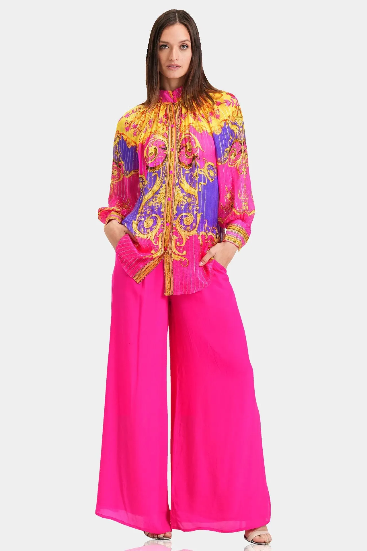 Pink Silk Shirts For Women