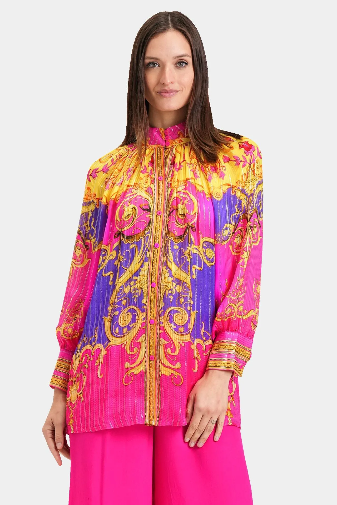 Pink Silk Shirts For Women